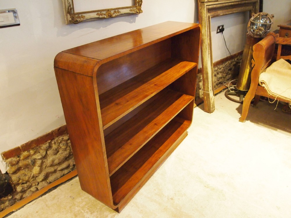 Bookcase Art Deco Walnut c1925 View V