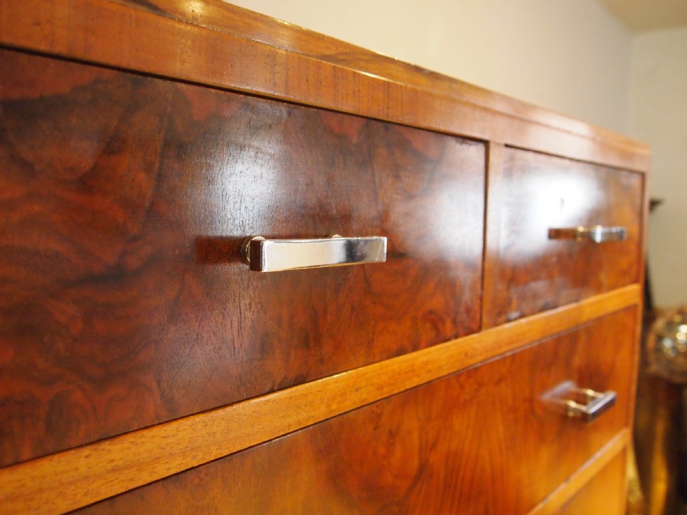Chest of Drawers Heals London Art Deco Walnut c1920 View II