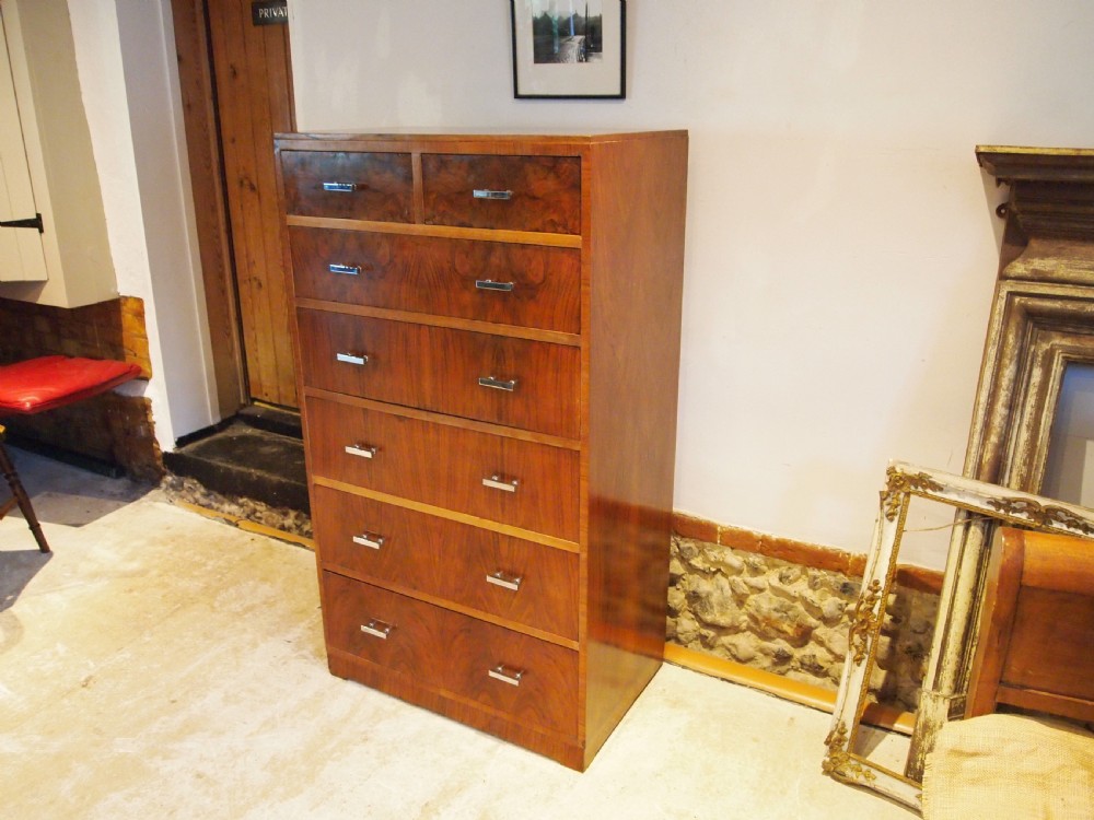 Chest of Drawers Heals London Art Deco Walnut c1920 View XI
