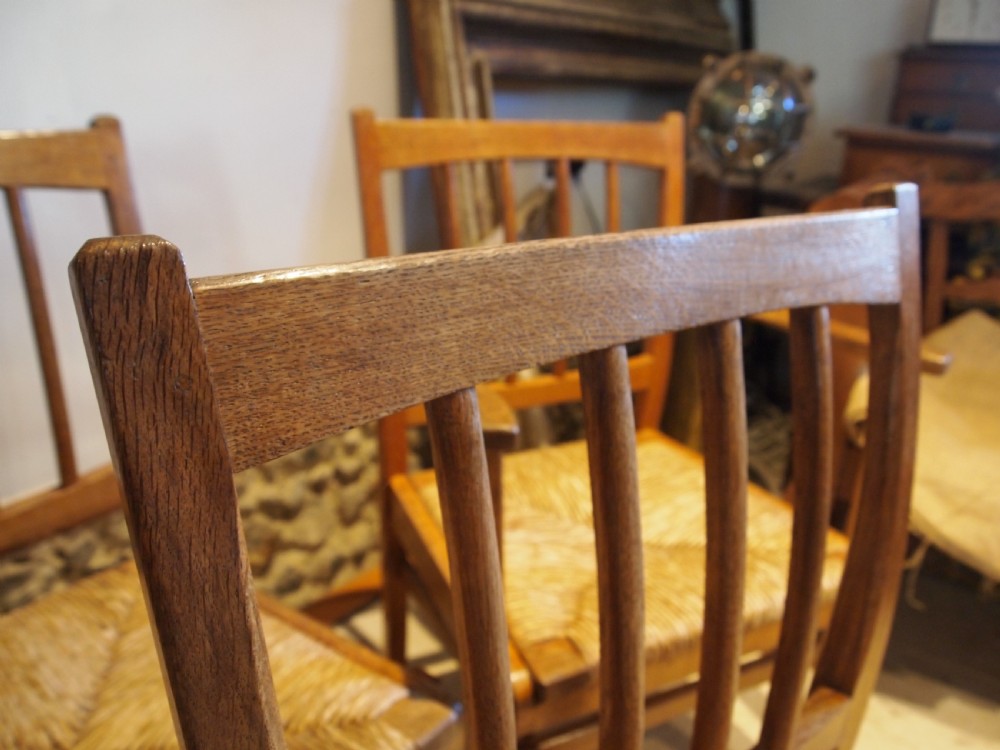 Chairs Arts and Crafts Cotswold School Oak six c1930 View III