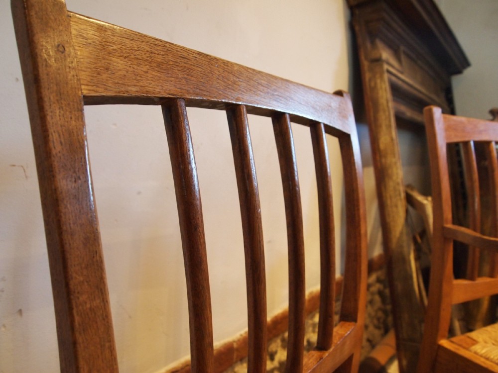 Chairs Arts and Crafts Cotswold School Oak six c1930 View VIII