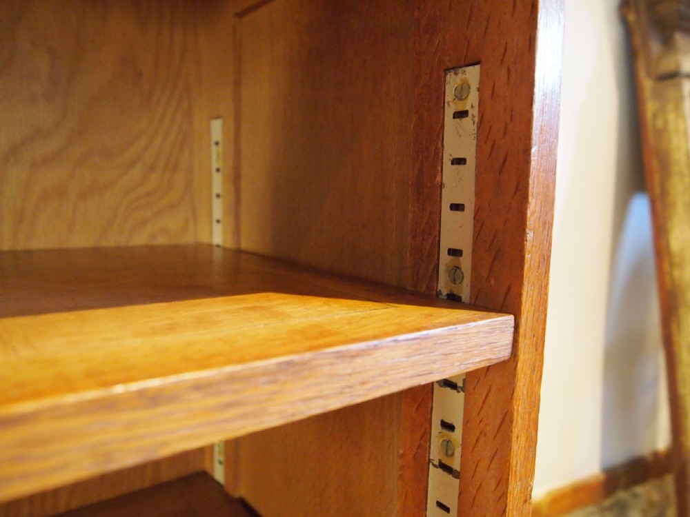 Bookcase Arts and Crafts Oak manner of Heals c1920 View VI