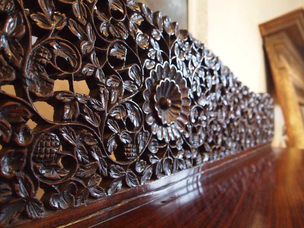 Table magnificent Burmese Padouk side hall console c1880 View II
