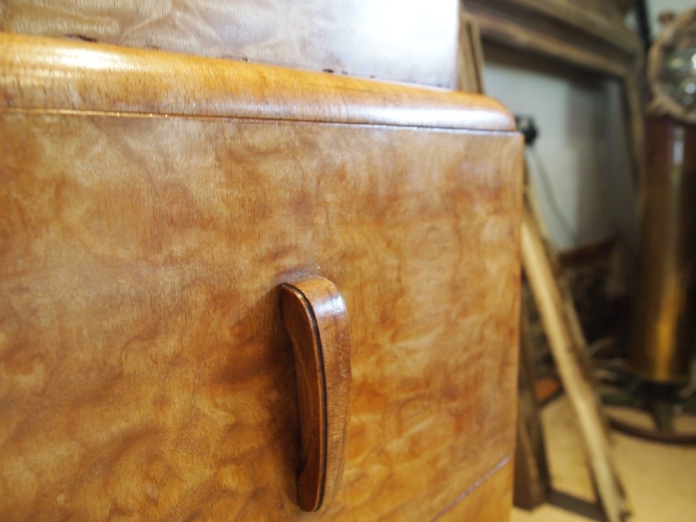 Chest of drawers tallboy stunning Art Deco Maple c1925 View II