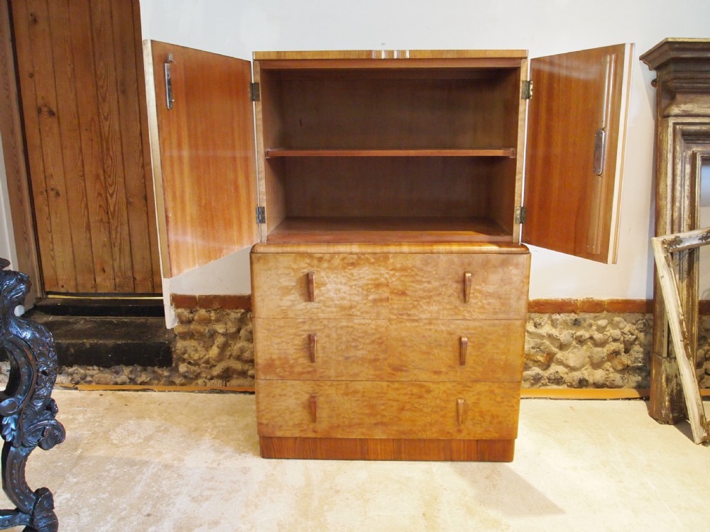 Chest of drawers tallboy stunning Art Deco Maple c1925 View IV