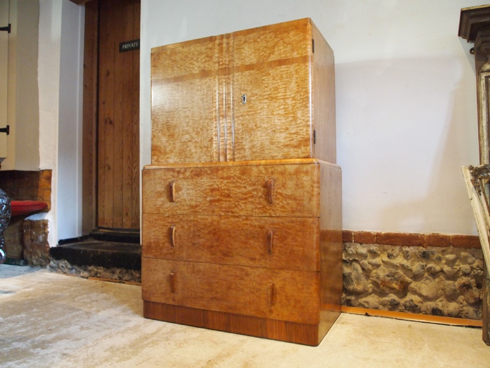 Chest of drawers tallboy stunning Art Deco Maple c1925 View VIII