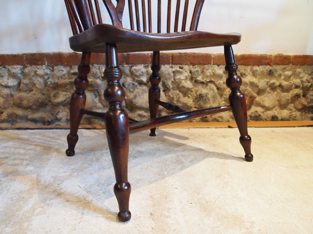 Chair 'the best of chairs' Early Victorian Windsor Yew Attri Prior c1840 View III