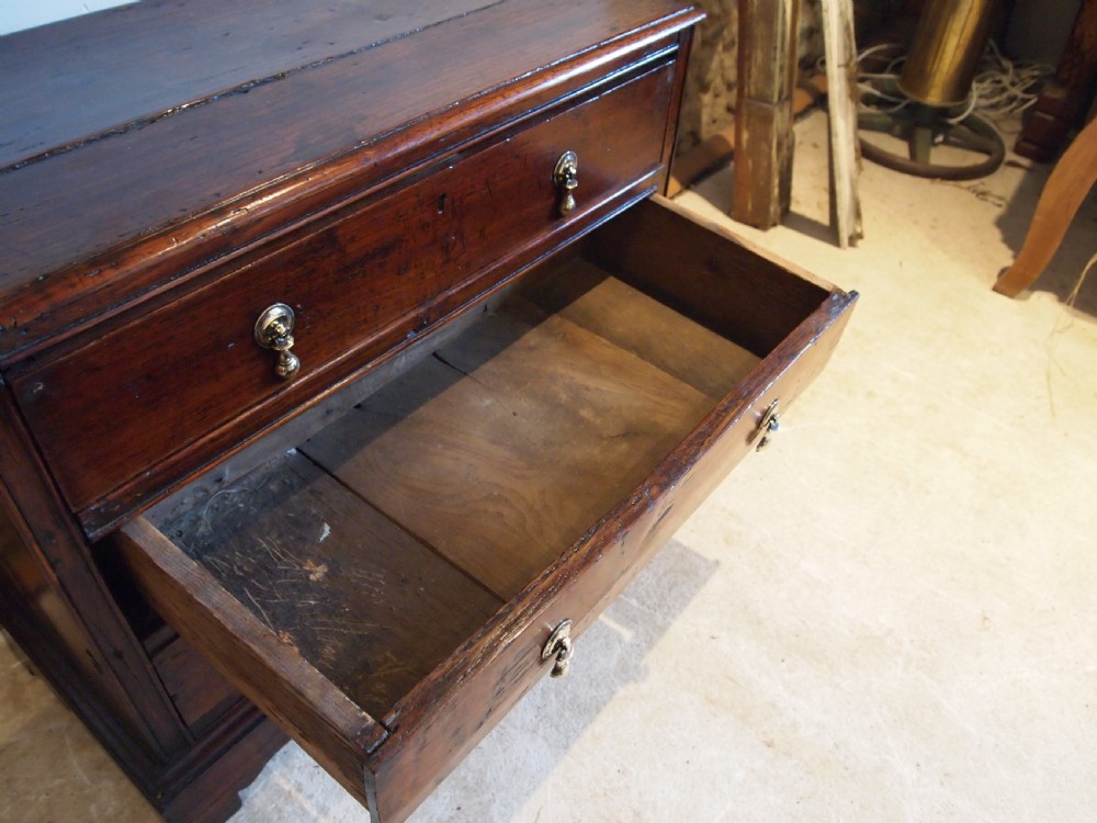 Chest of drawers Elm small Queen Anne c1700 View VIII