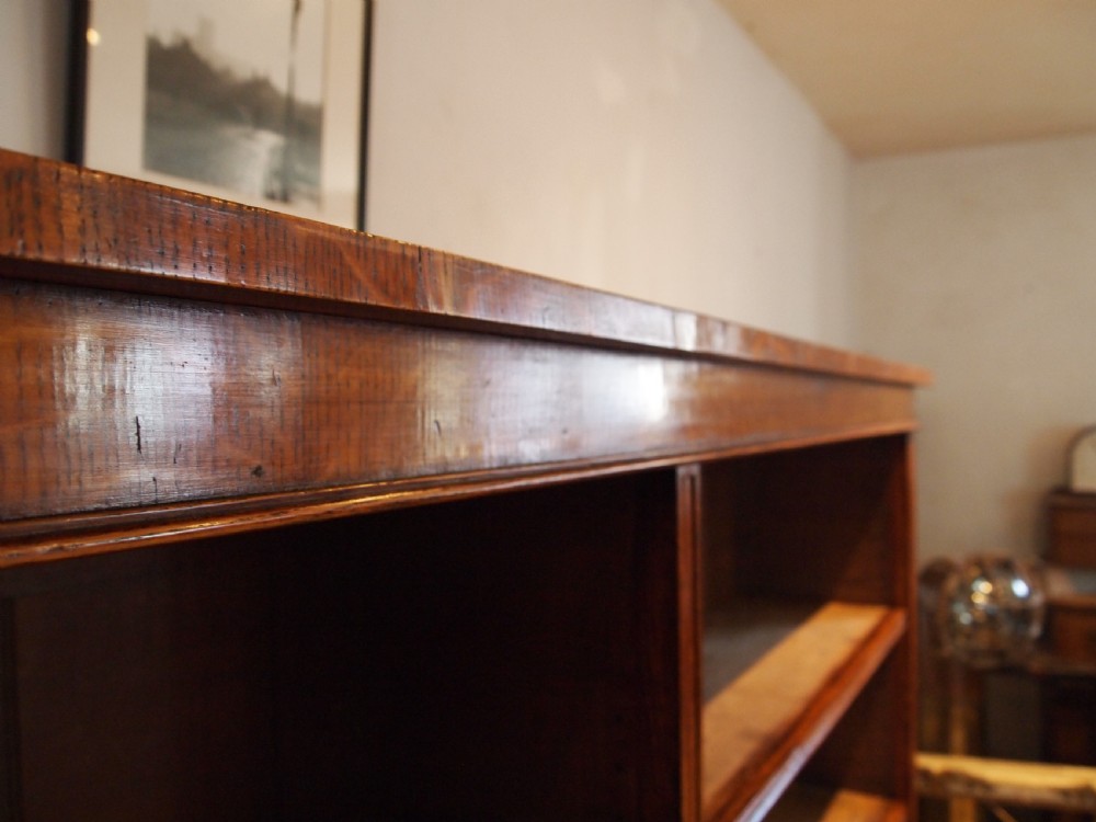 Bookcase fine large Victorian Oak adjustable c1880 View II