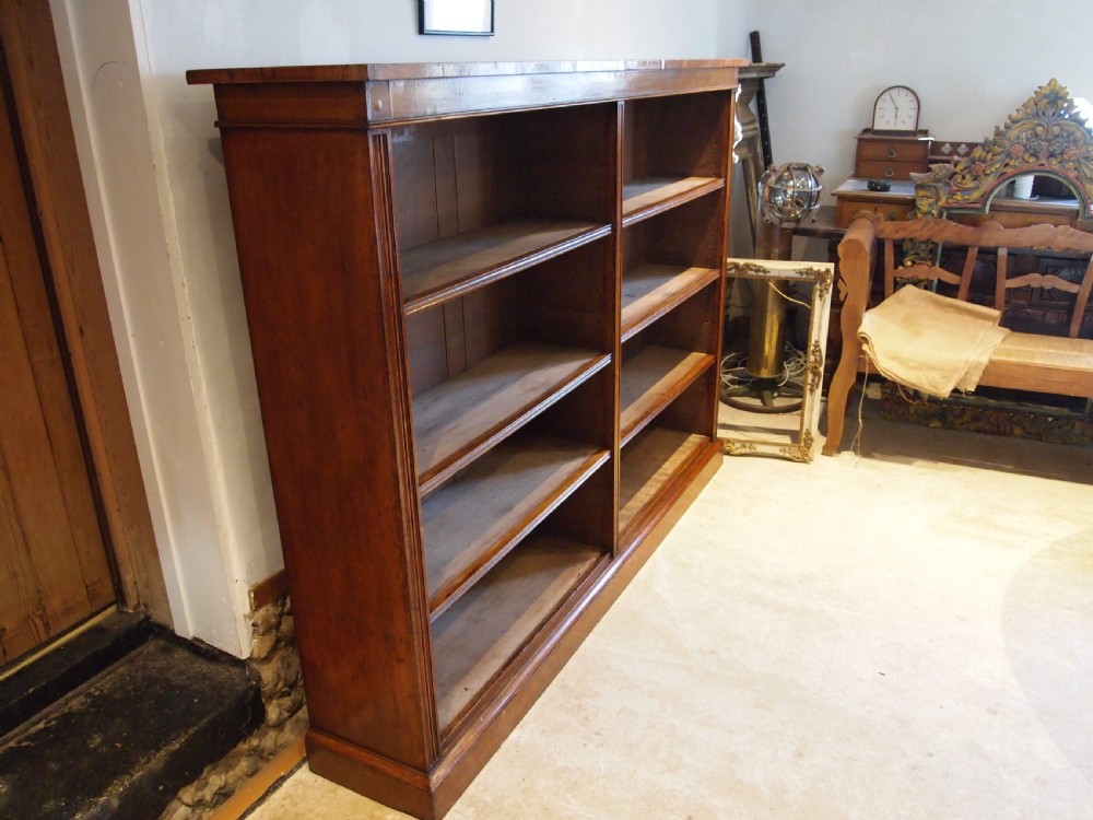 Bookcase fine large Victorian Oak adjustable c1880 View III