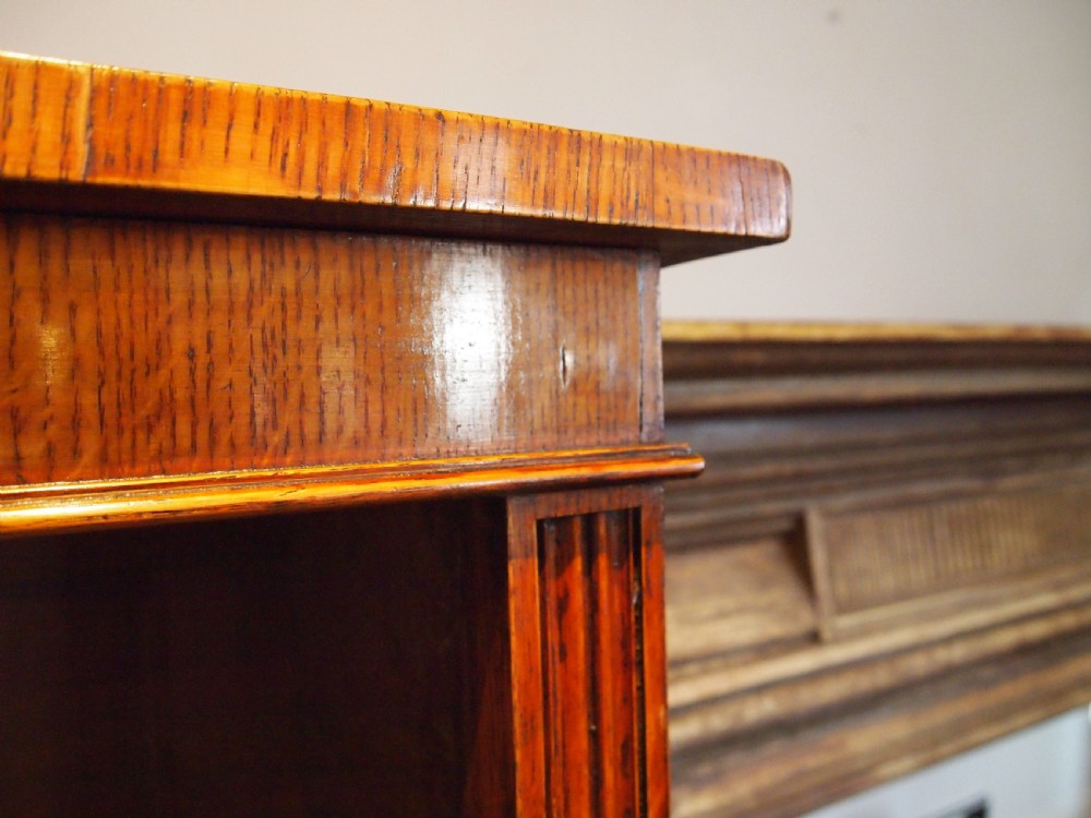 Bookcase fine large Victorian Oak adjustable c1880 View V