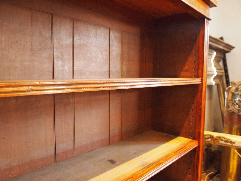 Bookcase fine large Victorian Oak adjustable c1880 View VII