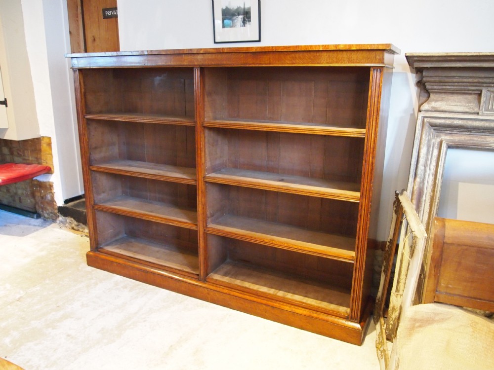 Bookcase fine large Victorian Oak adjustable c1880 View IX
