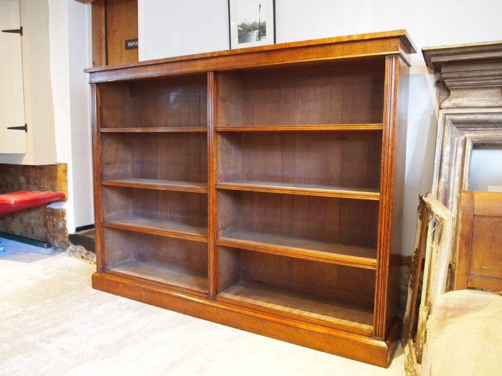 Bookcase fine large Victorian Oak adjustable c1880 View X