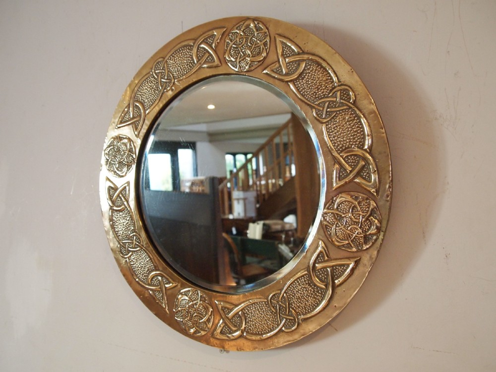 Mirror outstanding Arts and Crafts Glasgow School Brass c1900 View VI