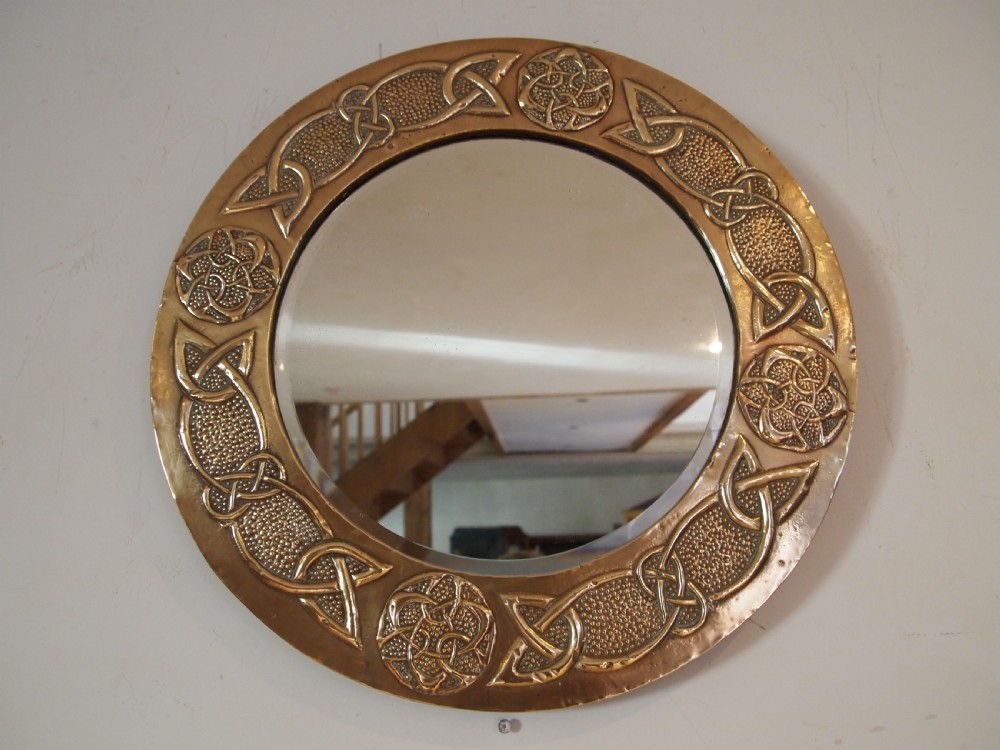 Mirror outstanding Arts and Crafts Glasgow School Brass c1900 View VII