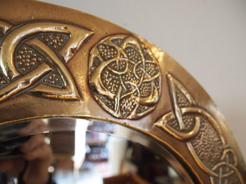 Mirror outstanding Arts and Crafts Glasgow School Brass c1900 View VIII