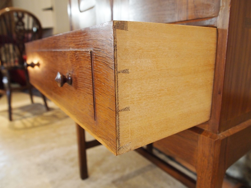 Cupboard chest Cotswold School type fine quality Chestnut c1930 View IX