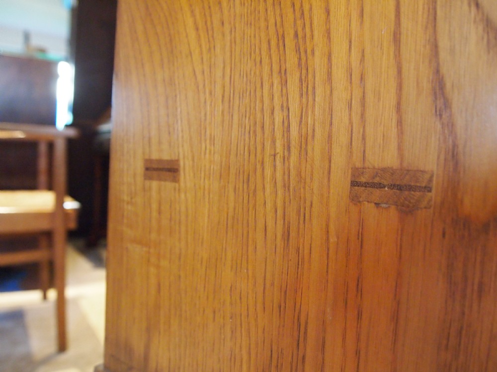 Cupboard chest Cotswold School type fine quality Chestnut c1930 View XIII