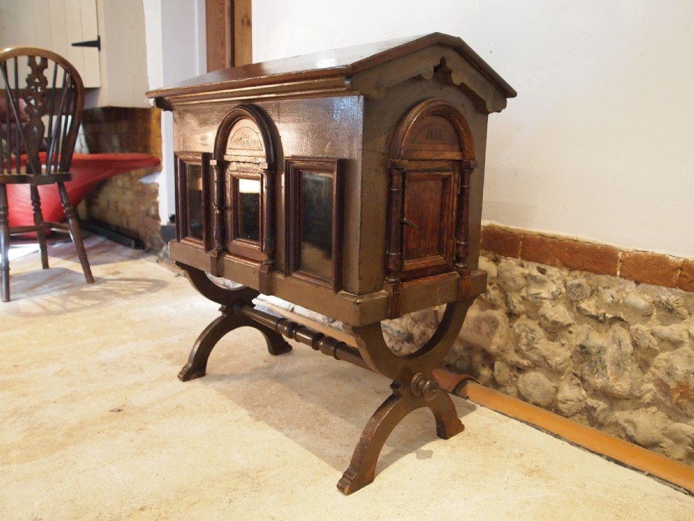 Dolls house rare 19th c Danish folk art dated 1885