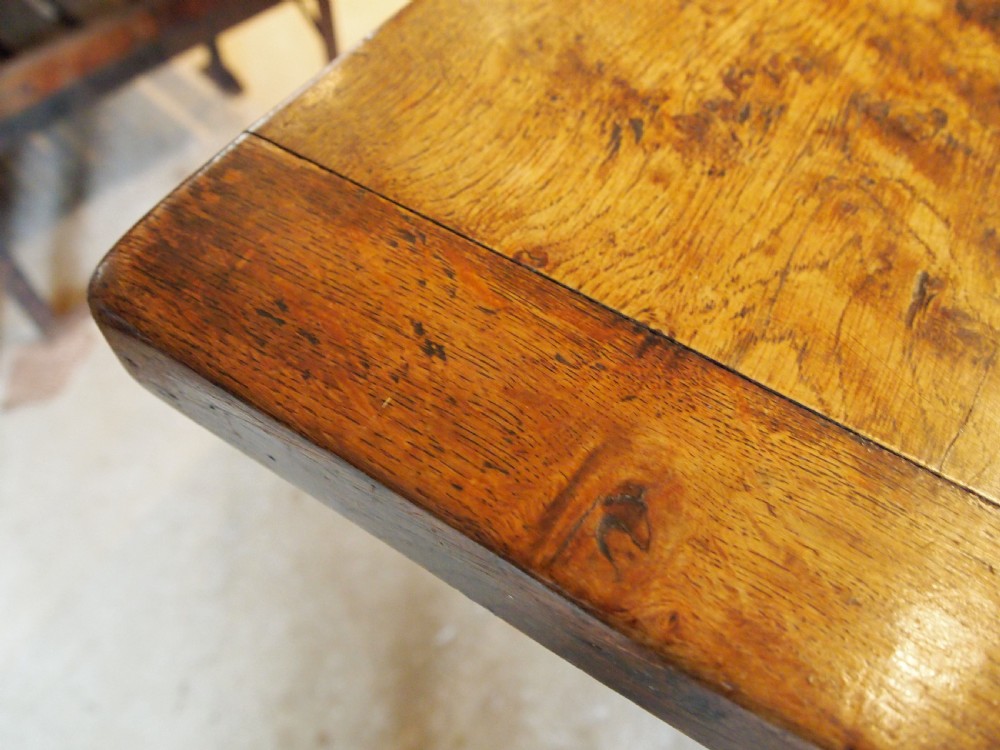 Table Oak refectory dining 17th c style farmhouse c1900 View VIII