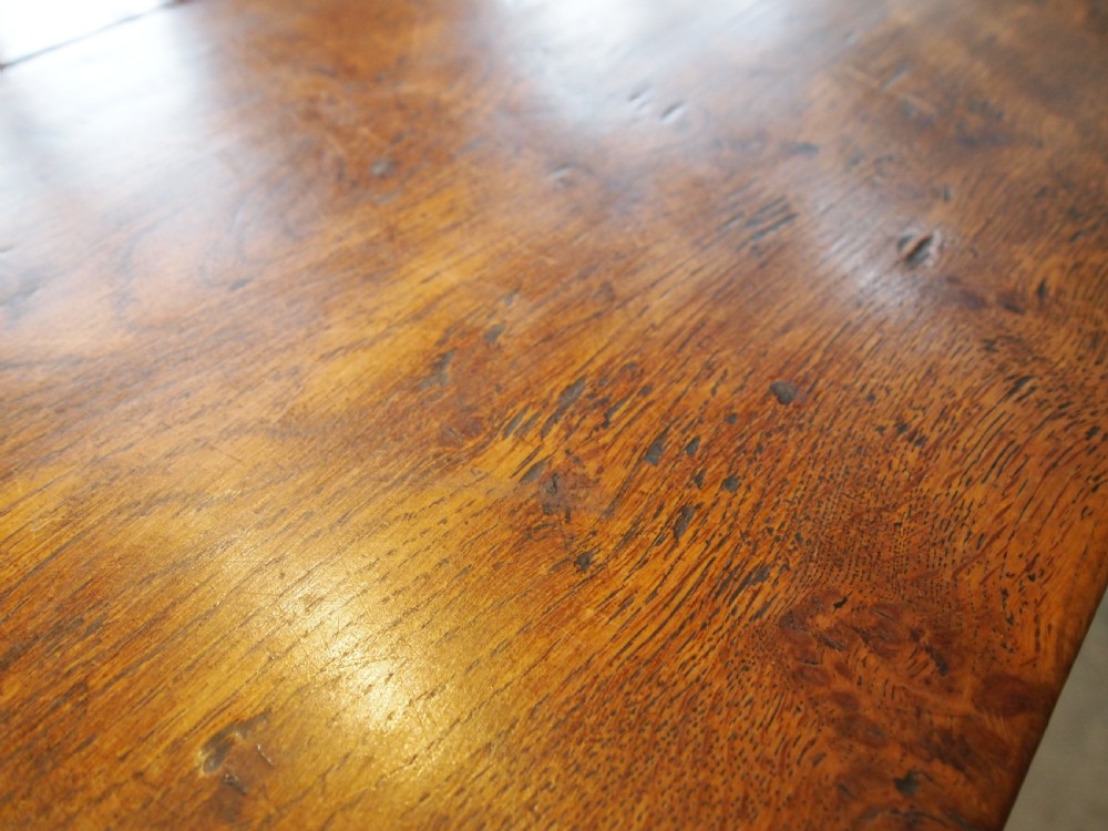 Table Oak refectory dining 17th c style farmhouse c1900 View XI