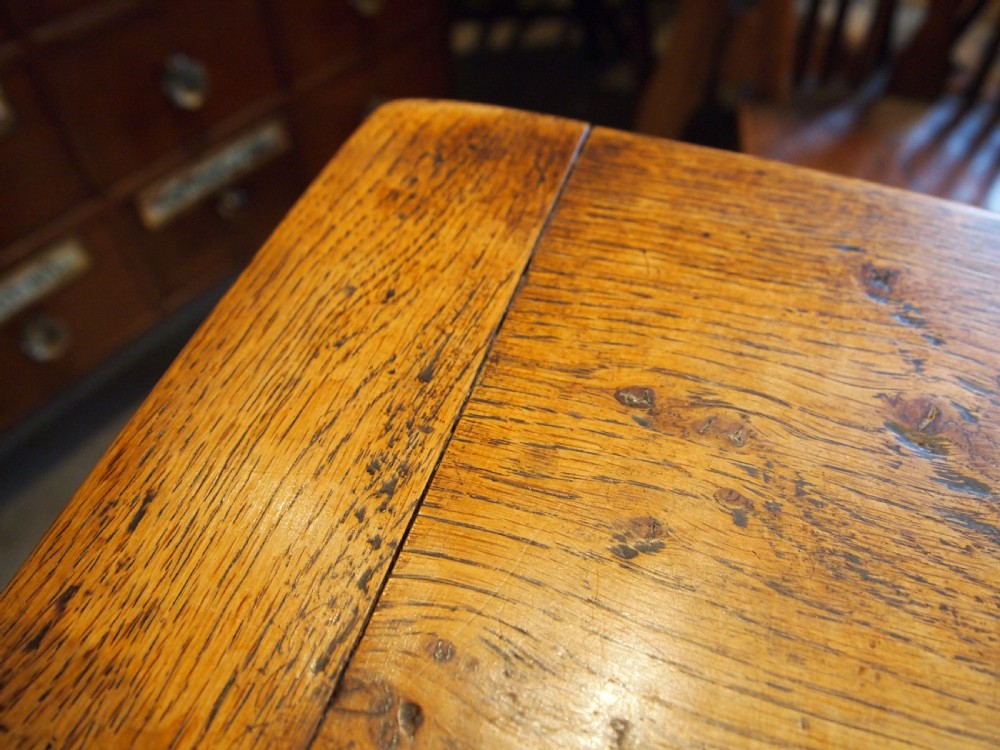 Table Oak refectory dining 17th c style farmhouse c1900 View XII