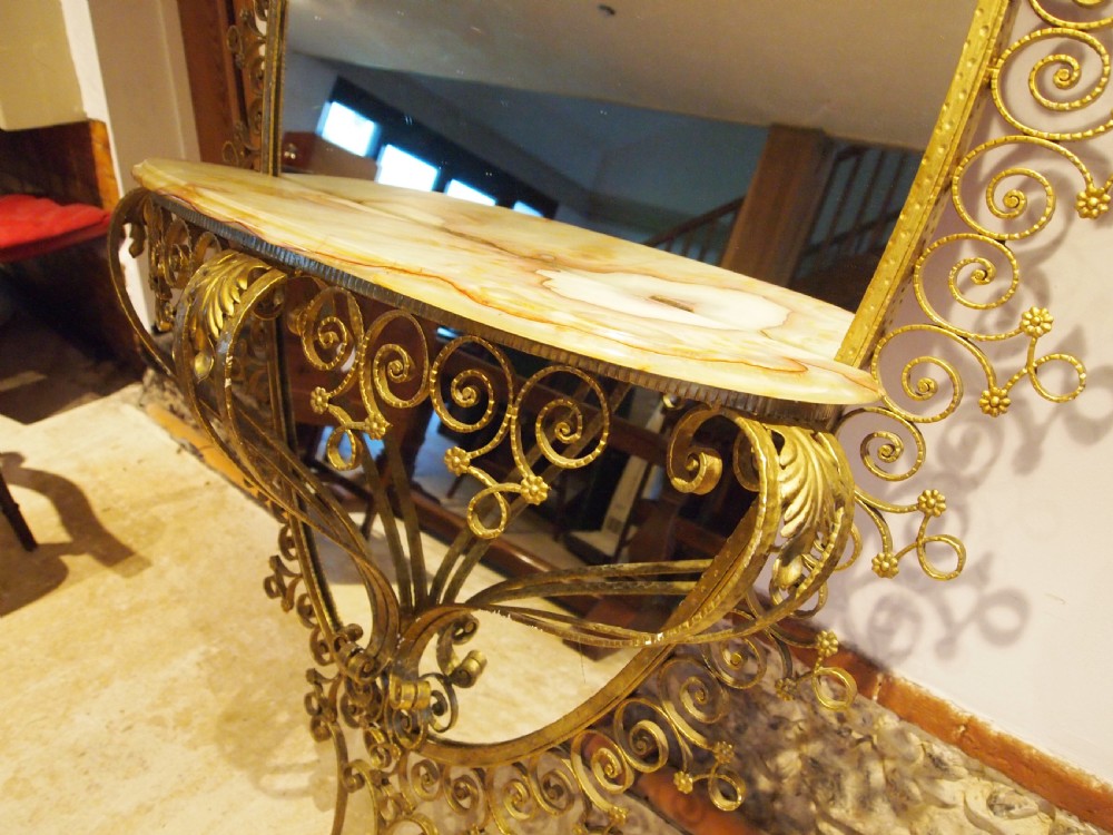 Mirror Pier Luigi Colli gilded wrought Iron c1930 View II