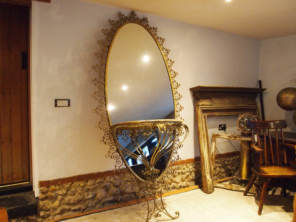 Mirror Pier Luigi Colli gilded wrought Iron c1930 View III