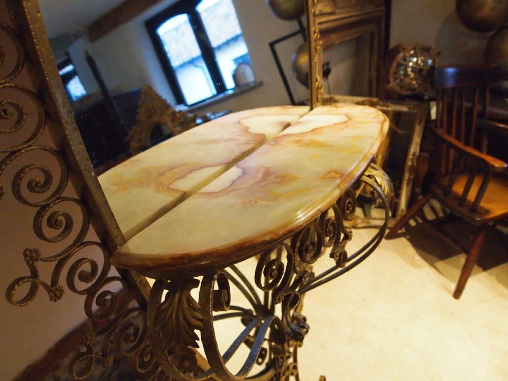 Mirror Pier Luigi Colli gilded wrought Iron c1930 View IV