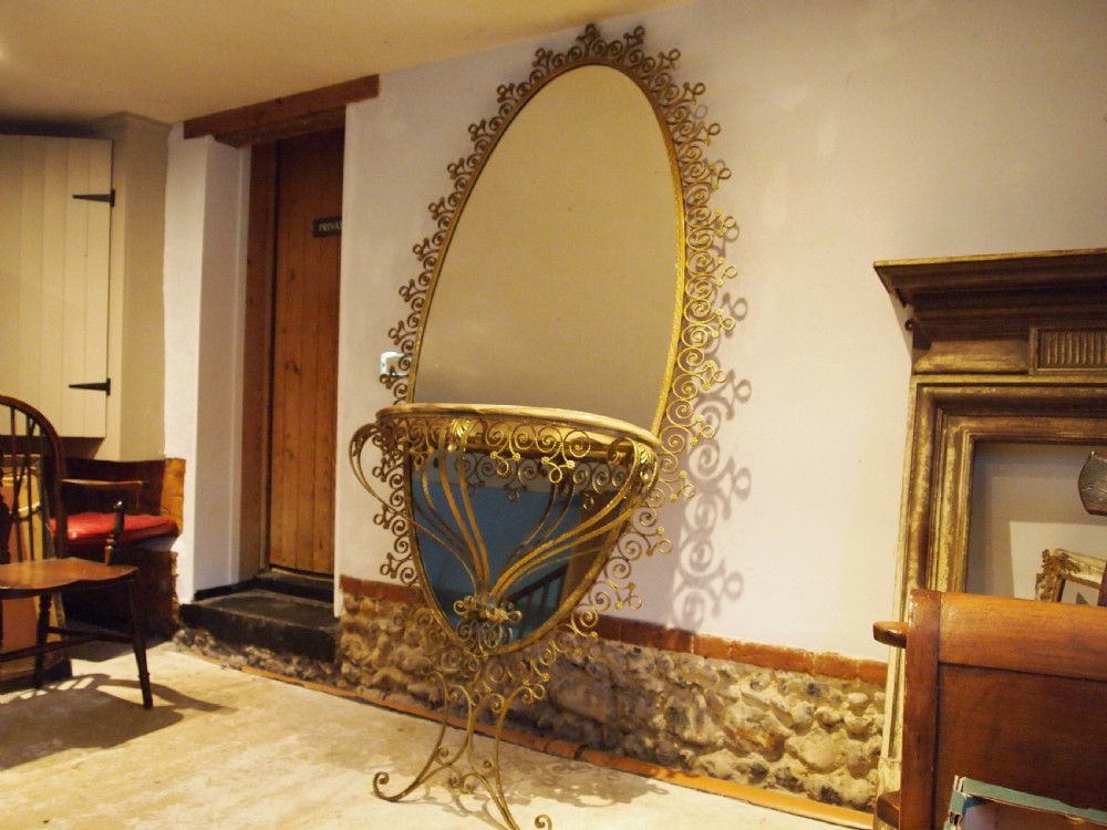 Mirror Pier Luigi Colli gilded wrought Iron c1930 View V