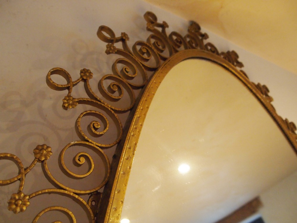 Mirror Pier Luigi Colli gilded wrought Iron c1930 View VI