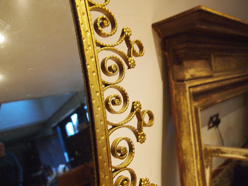 Mirror Pier Luigi Colli gilded wrought Iron c1930 View VIII