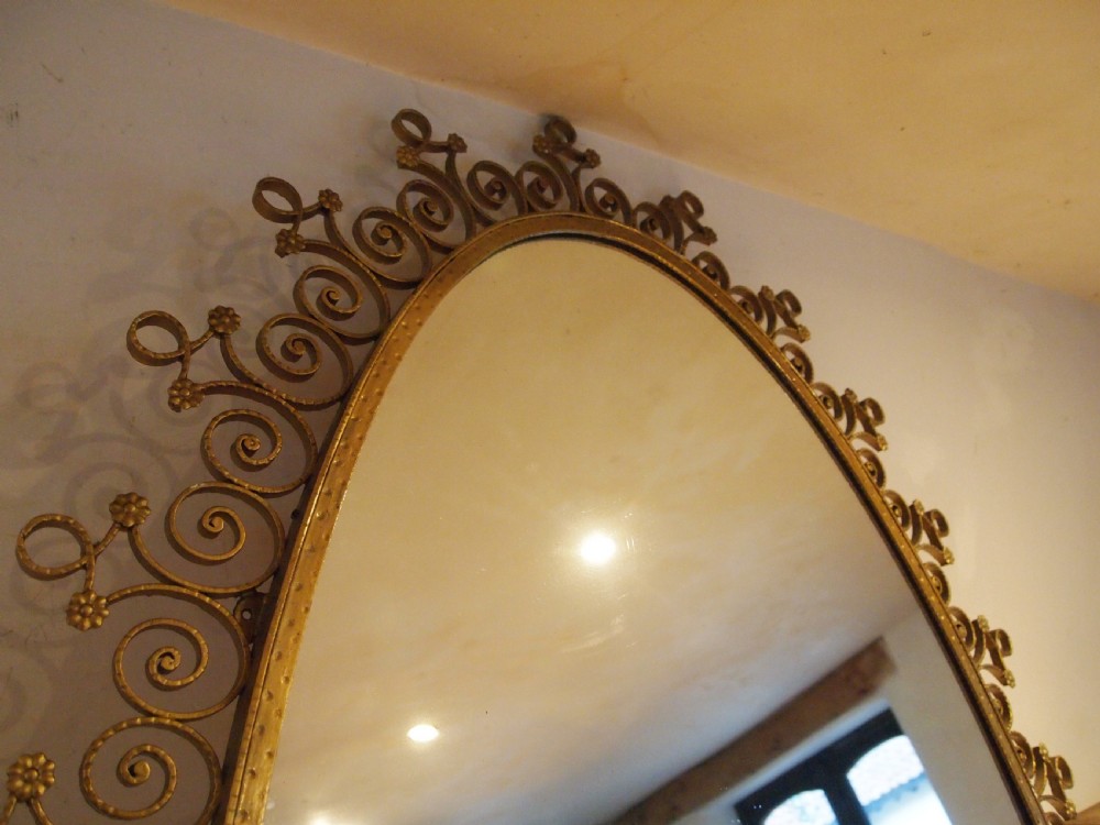Mirror Pier Luigi Colli gilded wrought Iron c1930 View IX