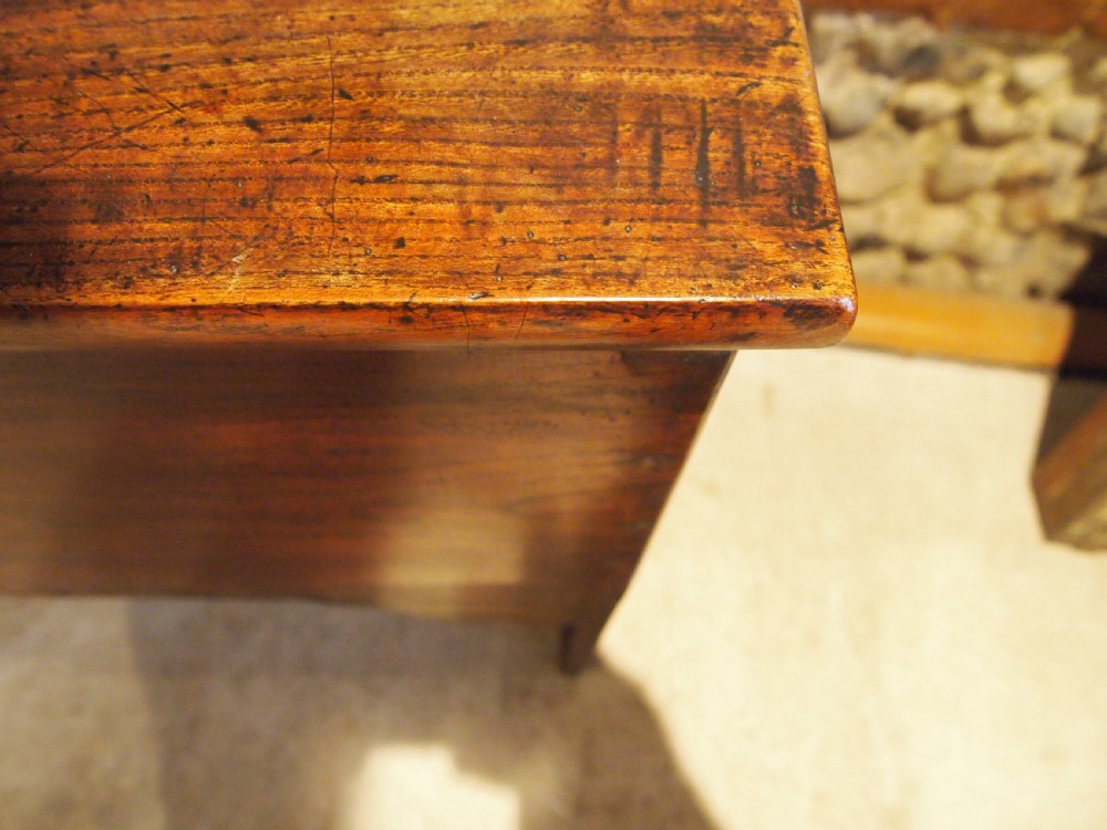 Coffer chest blanket box stunning George I Elm c1720 View III