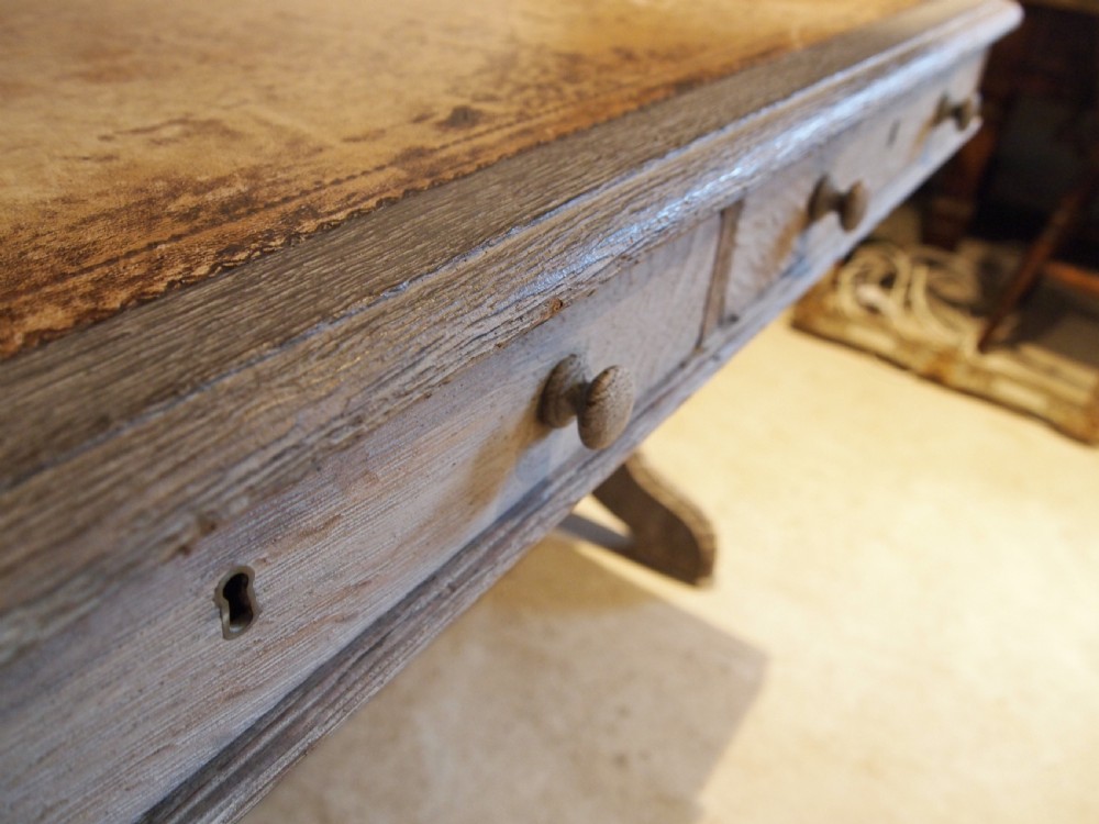 Desk Victorian limed Oak Arts and Crafts c1880 View VI