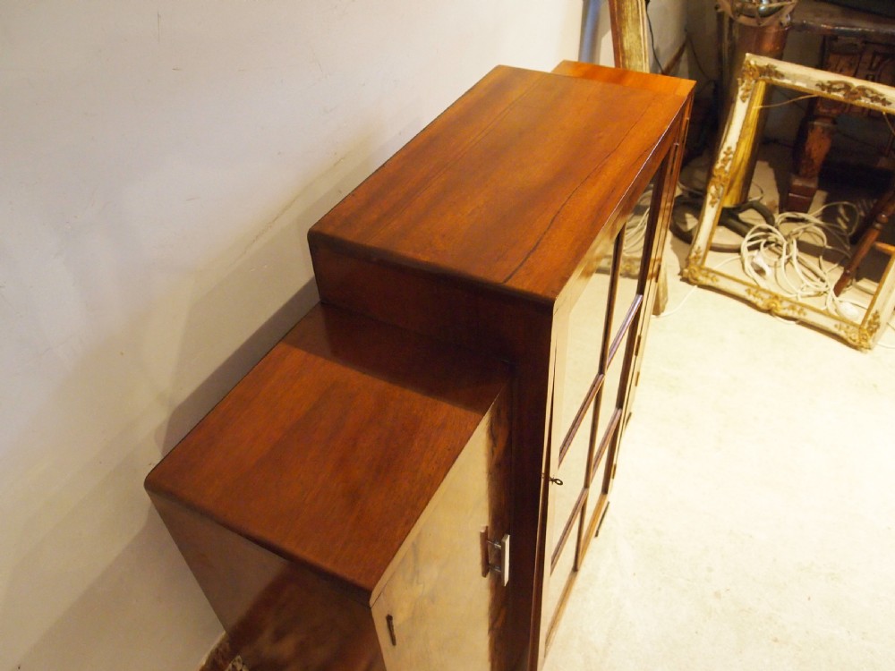 Bookcase or side cabinet Art Deco Burr Walnut c1920 View IX