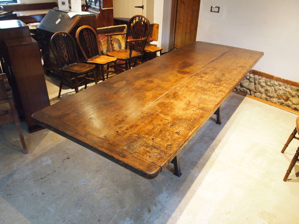 Table large refectory farmhouse George III Padouk Elveden estate c1790 View II