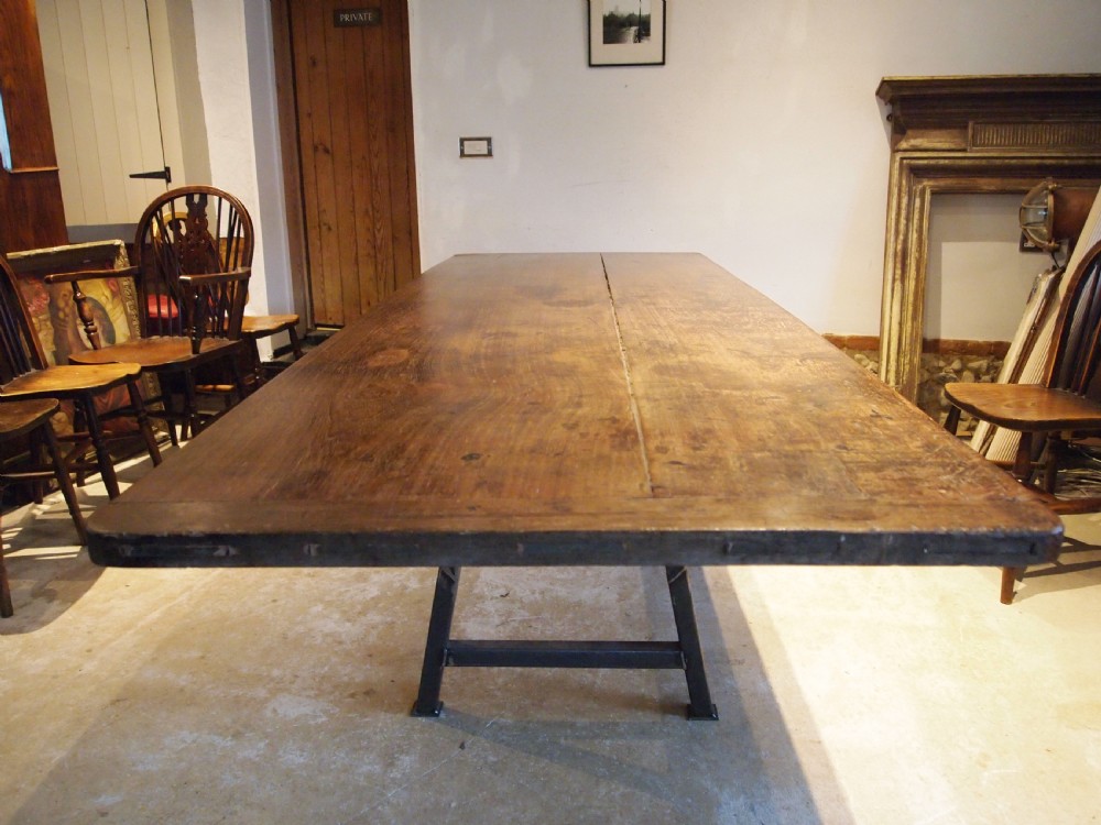 Table large refectory farmhouse George III Padouk Elveden estate c1790 View IV