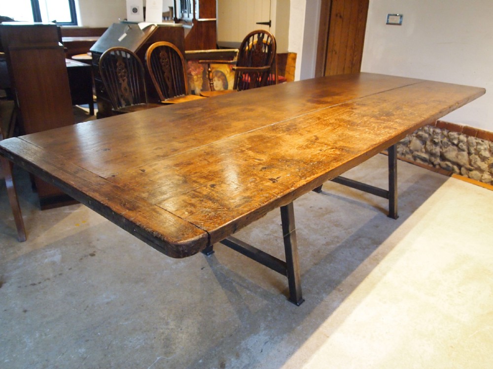 Table large refectory farmhouse George III Padouk Elveden estate c1790 View X