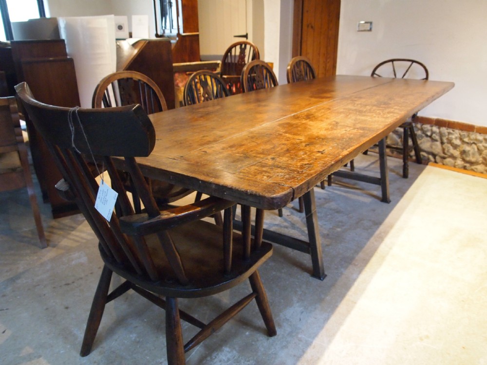 Table large refectory farmhouse George III Padouk Elveden estate c1790 View XII