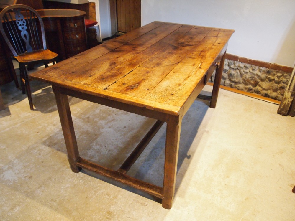 Table refectory Pear wood farmhouse dining French c1820