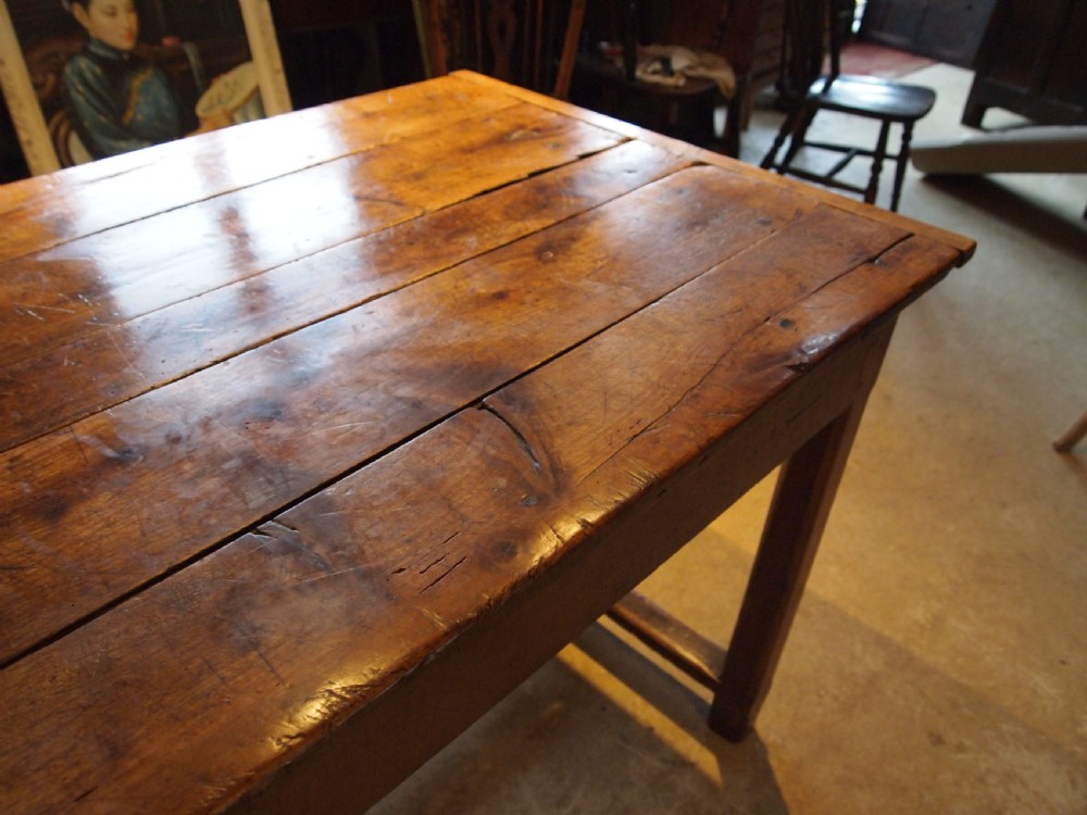 Table refectory Pear wood farmhouse dining French c1820 View IV