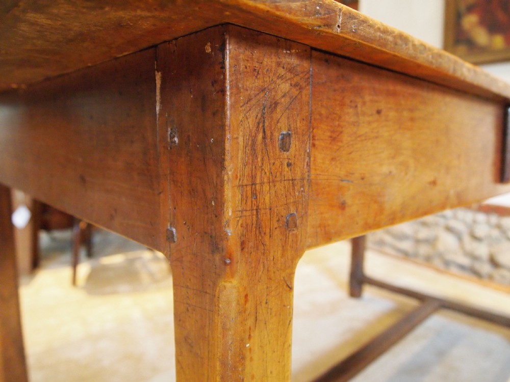 Table refectory Pear wood farmhouse dining French c1820 View V