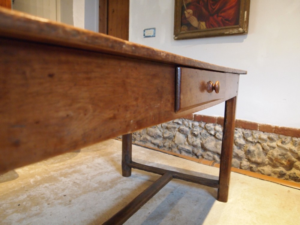 Table refectory Pear wood farmhouse dining French c1820 View VI
