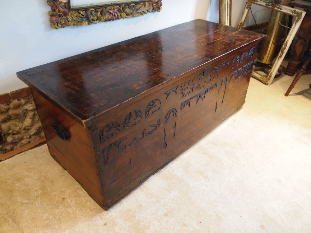 Chest trunk coffer rare Cypress wood Italian 16th Century c1580