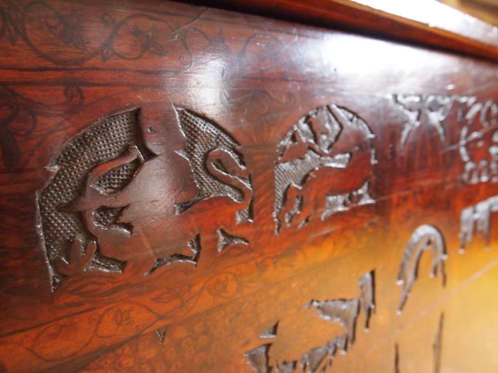 Chest trunk coffer rare Cypress wood Italian 16th Century c1580 View XVII