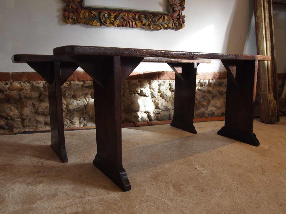 Benches rare pair of Oak George III tavern settles De La Pole Pub c1790 View IV