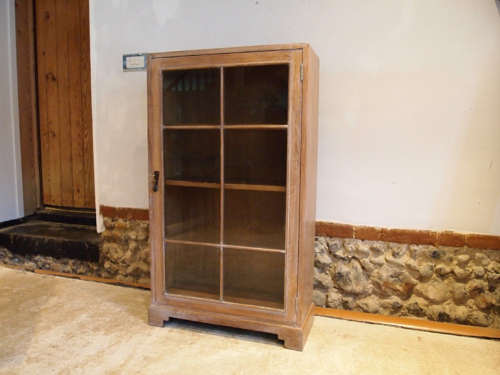 Bookcase limed Oak arts and crafts Cotswold school type c1930 View IV