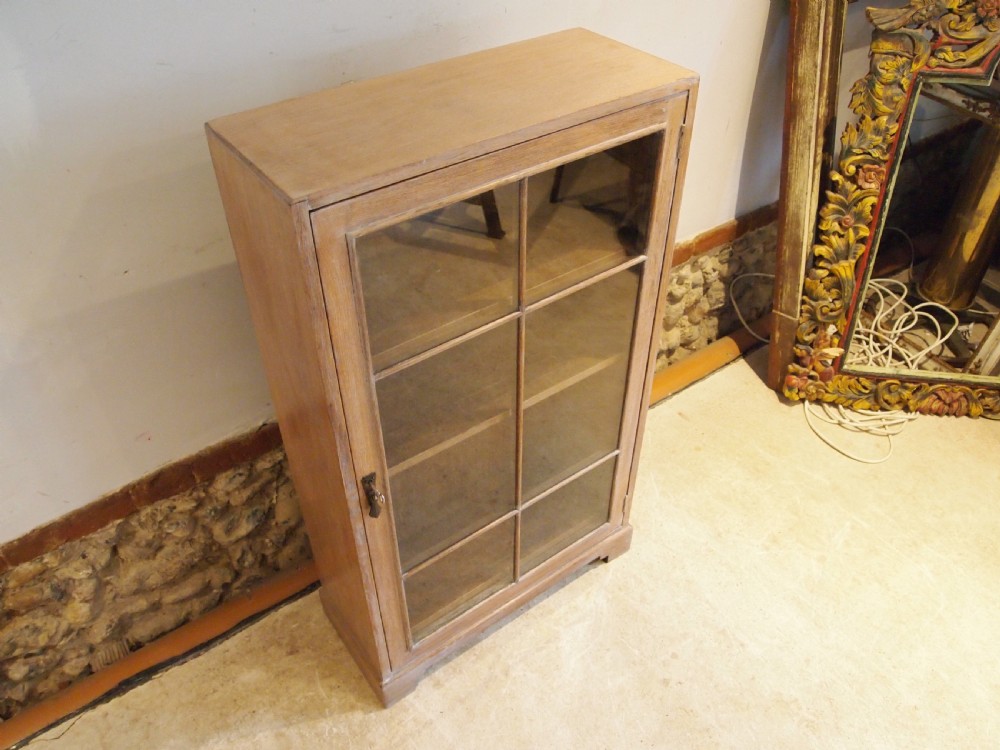 Bookcase limed Oak arts and crafts Cotswold school type c1930 View VI